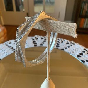 Chloe and Isabel Medina Hexagon Pave Bangle